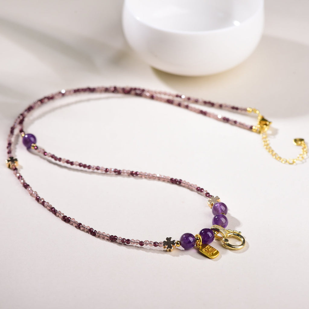 Niche High-end Jiuzi Li Fire Bead Clavicle Necklace Vera Lux
