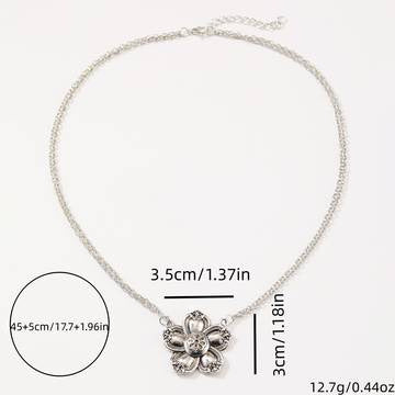Retro Bohemian Creative Flower Pendant Necklace Vera Lux
