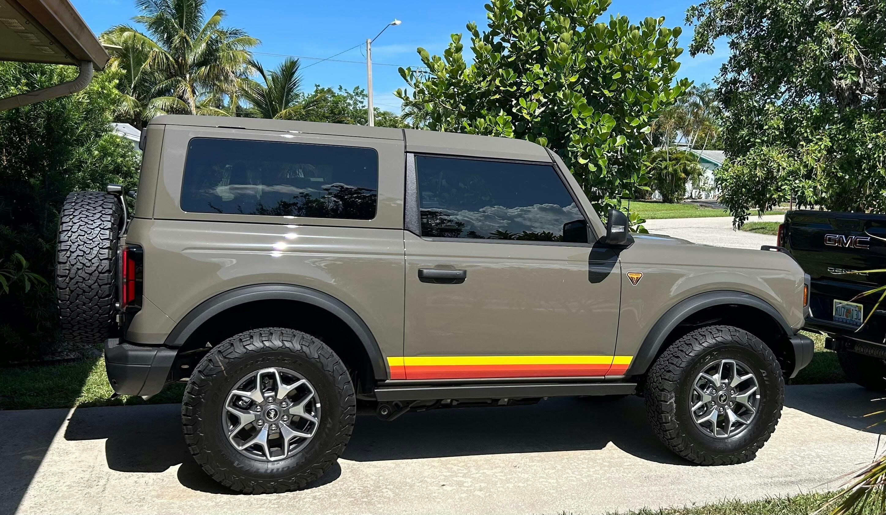 Retro Vintage Lower Door Protection - 2021+ Bronco StickerFab