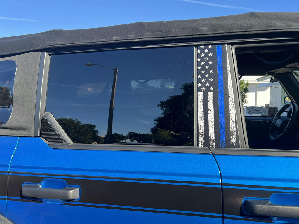 Acrylic Rear Triangle Flags - 2021+ Bronco StickerFab
