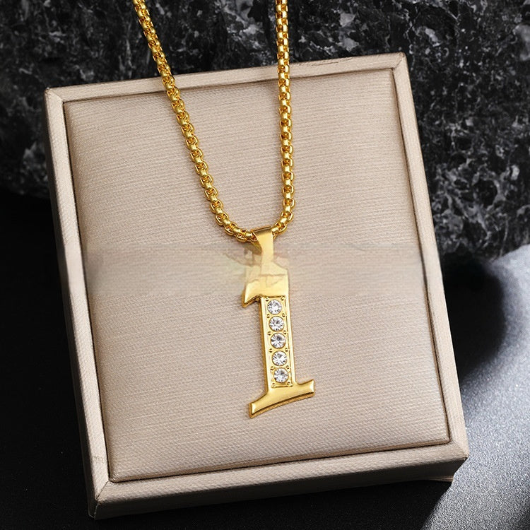 26 Diamond-Encrusted English Alphabet Necklaces Vera Lux