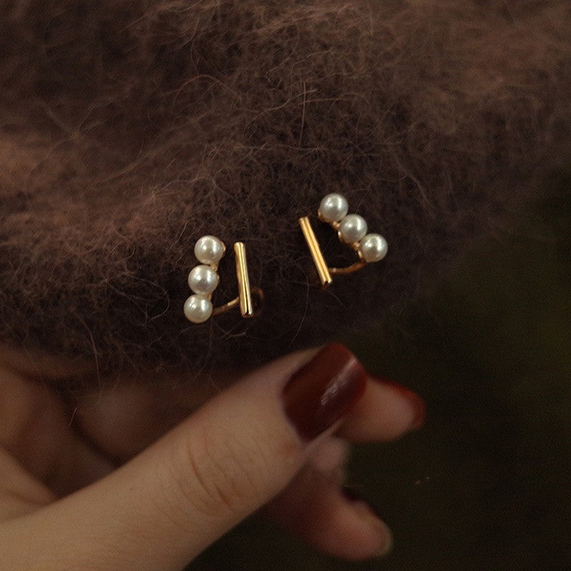 Popular Ins Style Mini Heart Gold Plated Studs Chic Niche Ladies Daily Earring Vera Lux