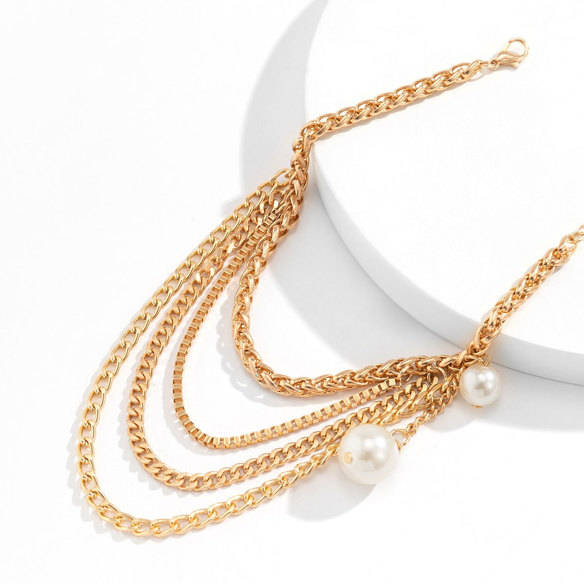Beach Imitation Pearl Pendant Tassel Chain Anklet Vera Lux