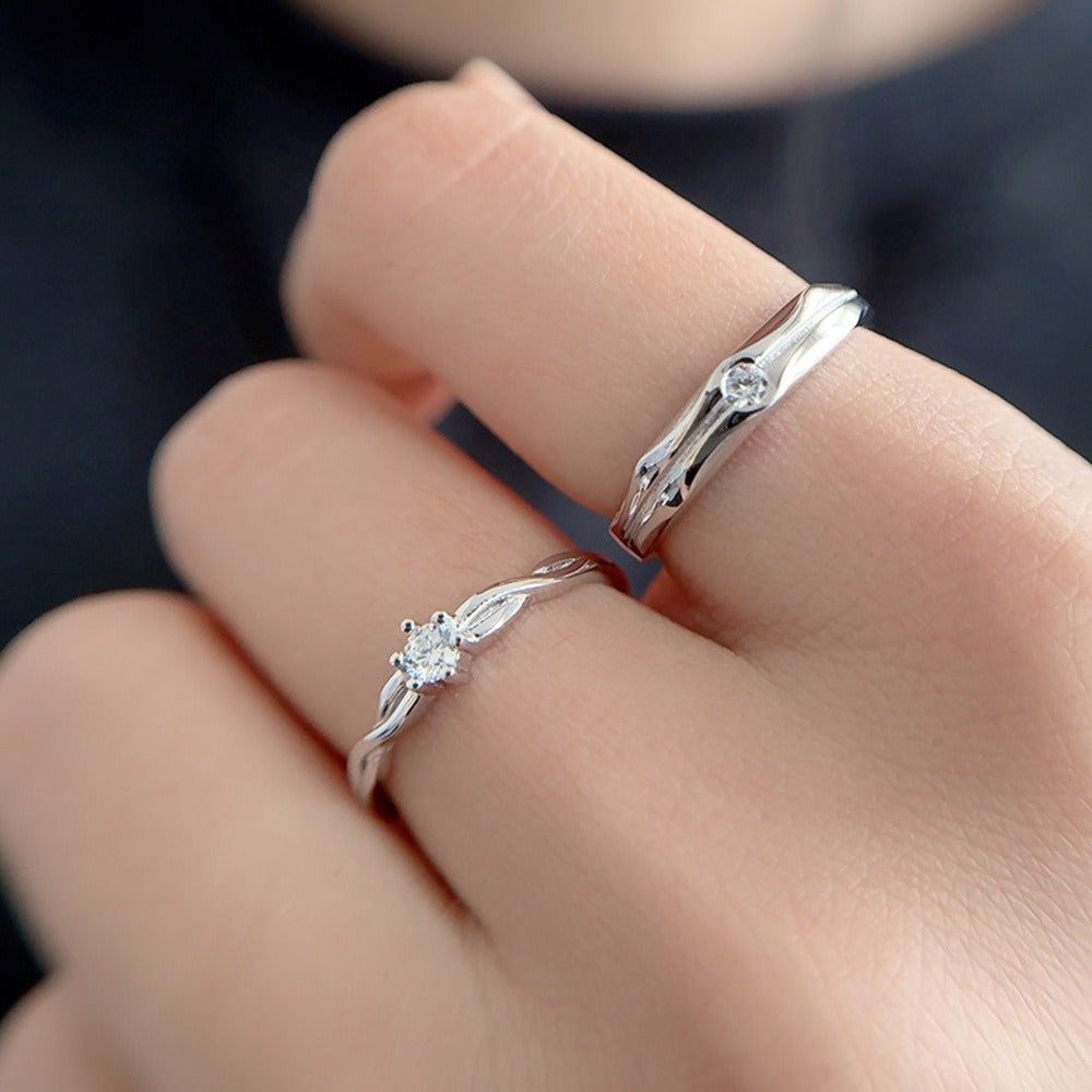 S925 sterling silver couple engagement ring Vera Lux