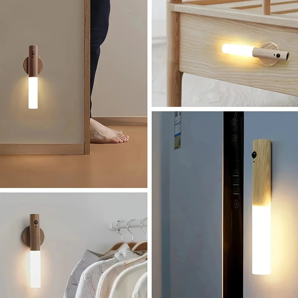 Intelligent Human Body Induction LED Night Light – Rechargeable Wall Light for Corridor, Cabinet, and Toilet My Store