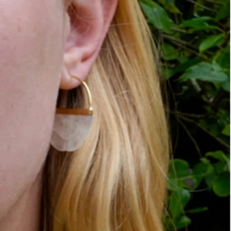 Simple Retro Fan-Shaped Womens Earrings Vera Lux