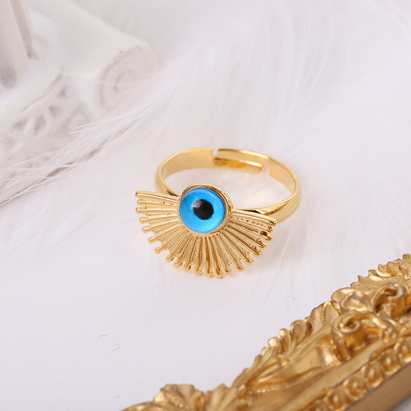 Evil Eye Fan Pendant Necklace Jewelry Set Vera Lux
