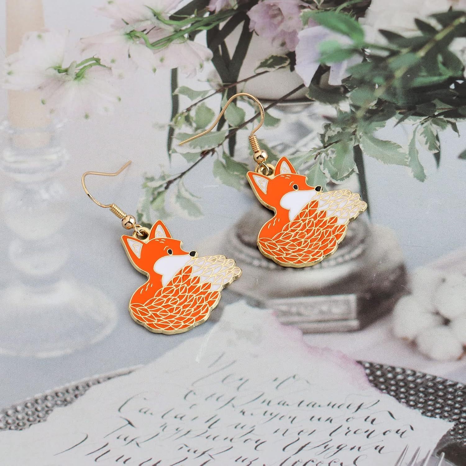 Fashionable  Personalized Forest-Style Cartoon Fox Earrings Vera Lux