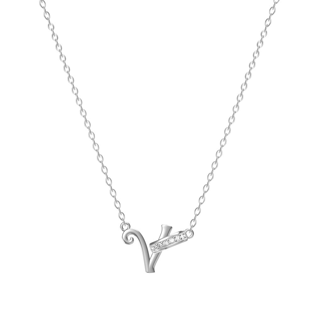 26-Letter Diamond-Embedded Unique Design Necklace For Women Vera Lux