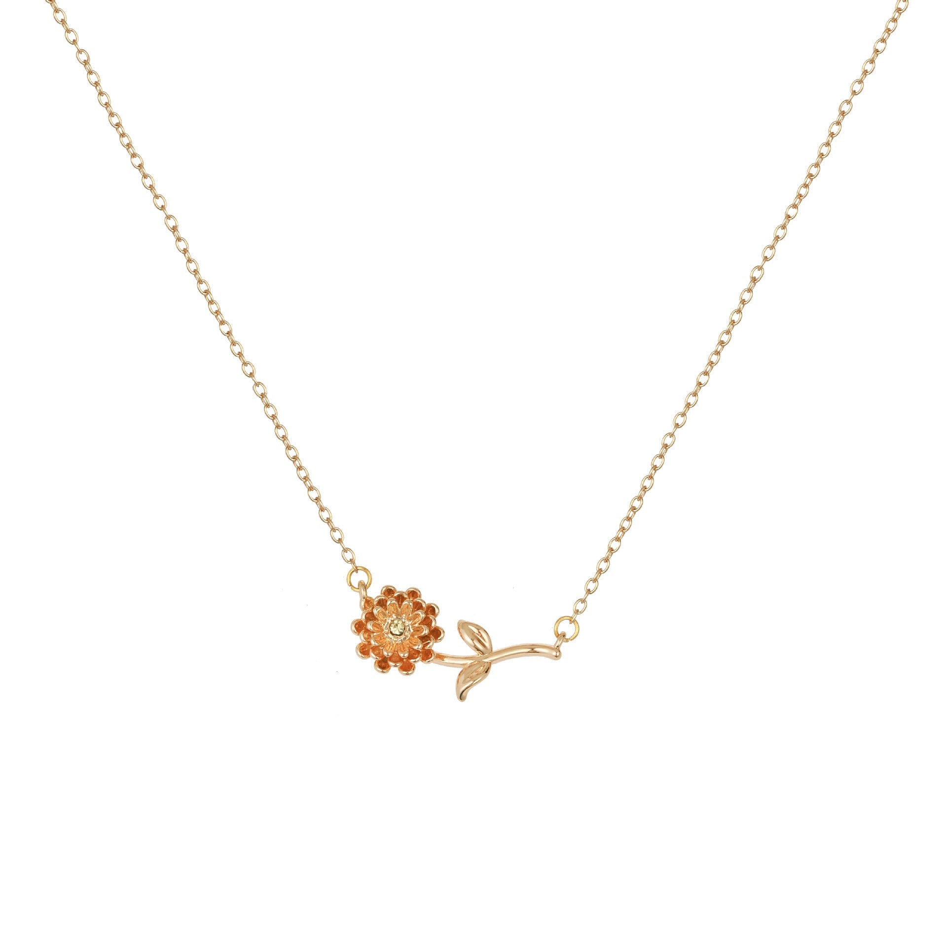 December Birth Flower 3D Pendant Necklace Vera Lux