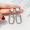 Newest Japanese And Korean-style Ultra-shiny Rhinestone Earrings That Make Your Face Look Slimmer Vera Lux