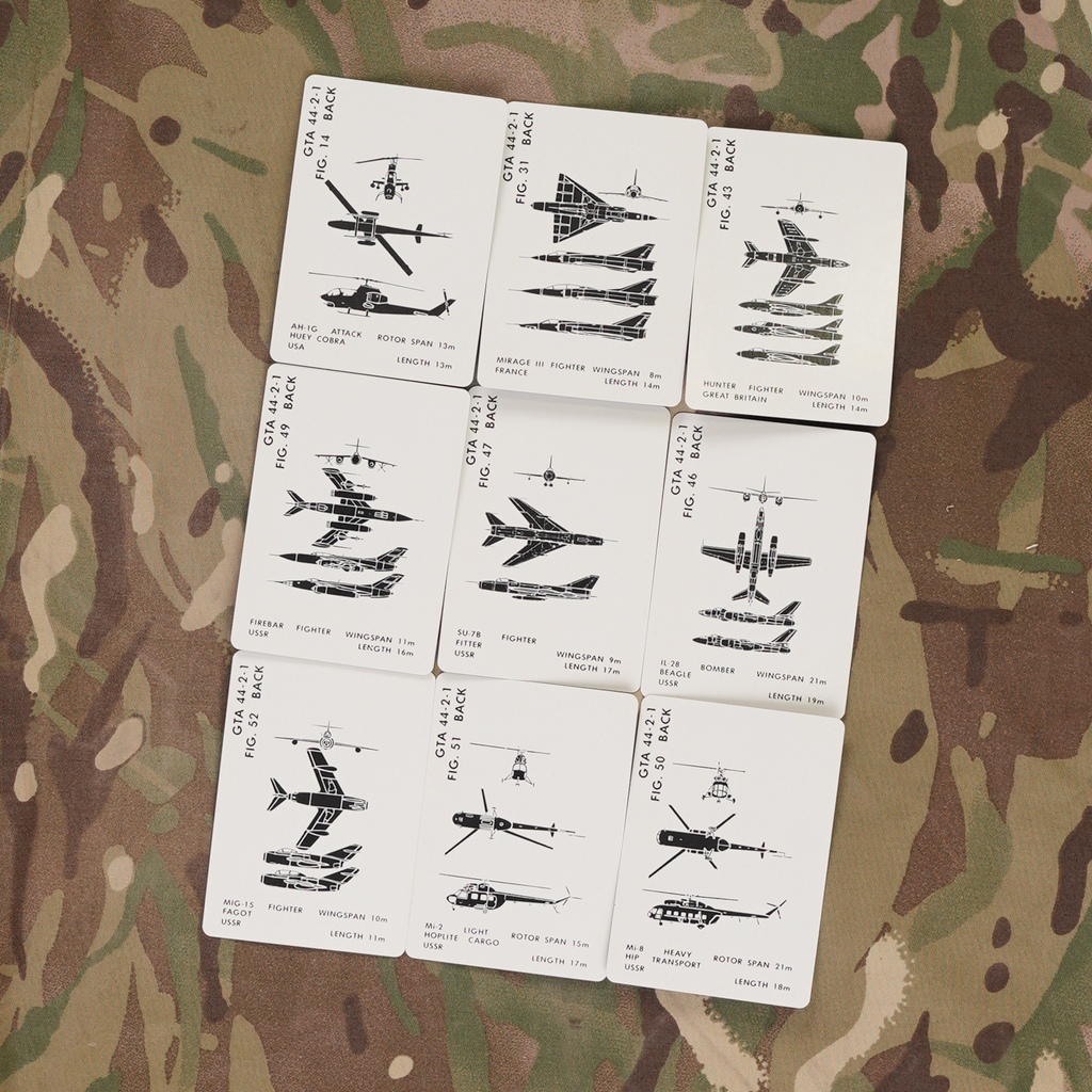 Vintage Aircraft Recognition Card Deck Americana Pipedream Apparel
