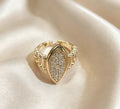 Water-drop Diamond-studded Open Ring Vera Lux