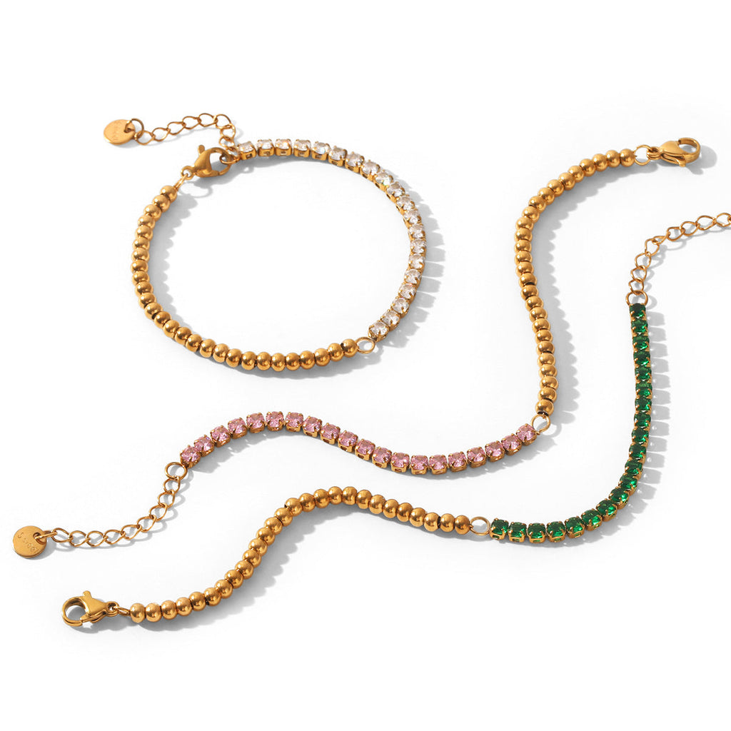 18k Gold-colored Stainless Steel Zircon Bracelet That Wont Fade Vera Lux