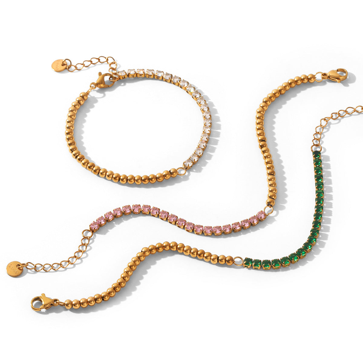 18k Gold-colored Stainless Steel Zircon Bracelet That Wont Fade Vera Lux