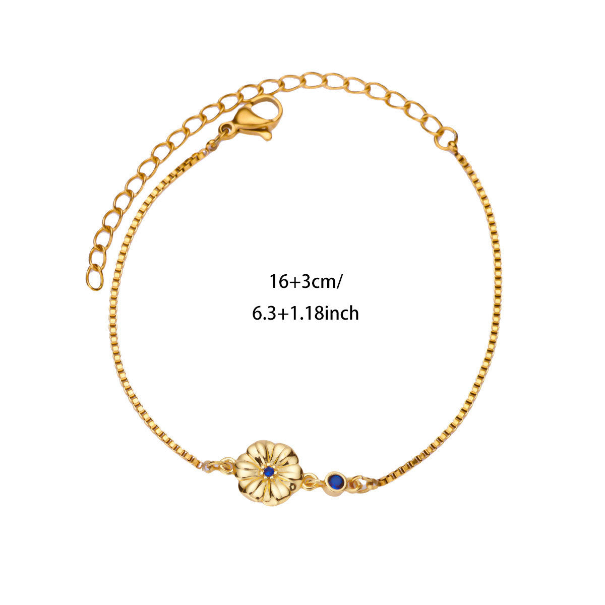 18 Gold December Birth Flower Bracelet Vera Lux