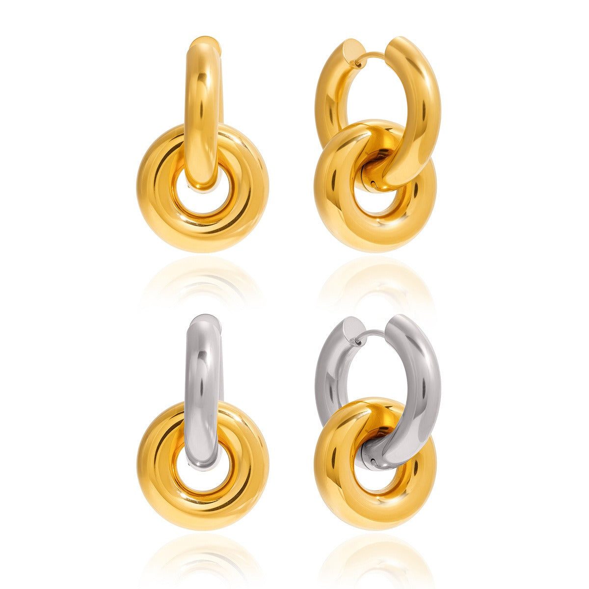 18K gold lightweight luxury hoop earrings Vera Lux