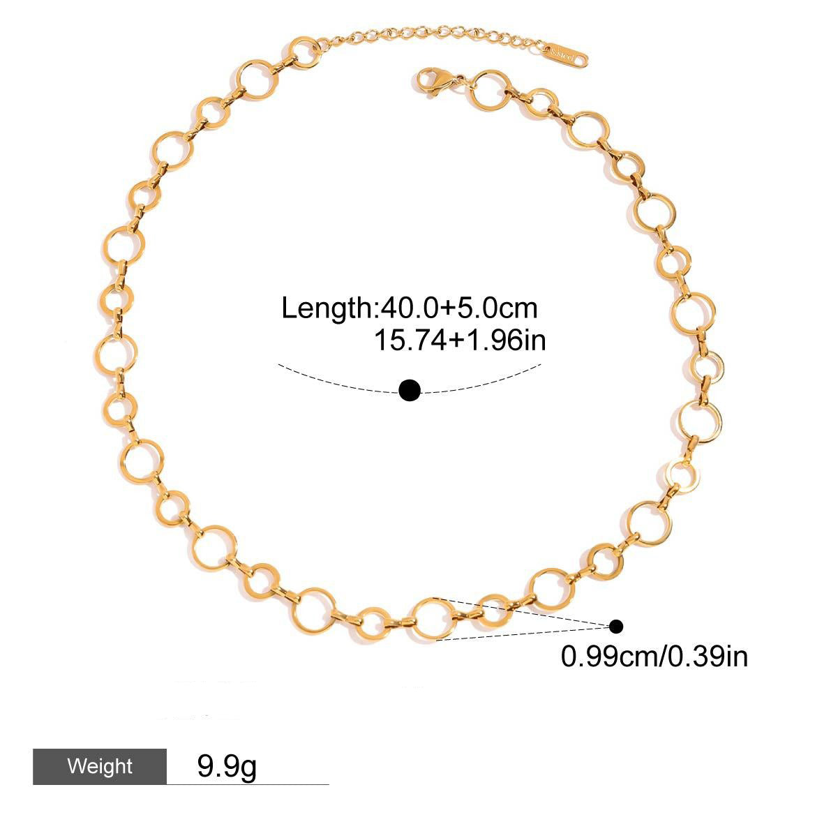 18K gold chain design simple and elegant necklace Vera Lux