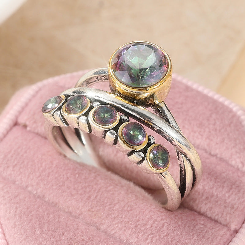 Chen Yue Cross-Border Man-Made Zirconia Ring Vera Lux