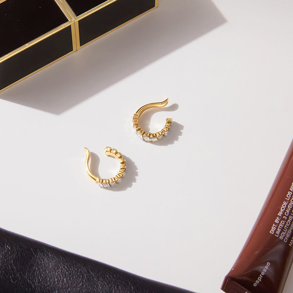 Light luxury, high-end zircon earrings Vera Lux