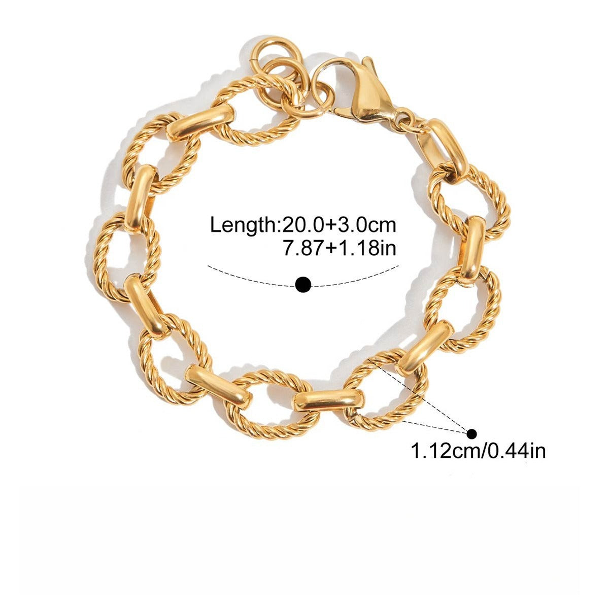 18K gold-plated, lightweight, and luxurious titanium steel bracelet with freshwater pearls. Vera Lux