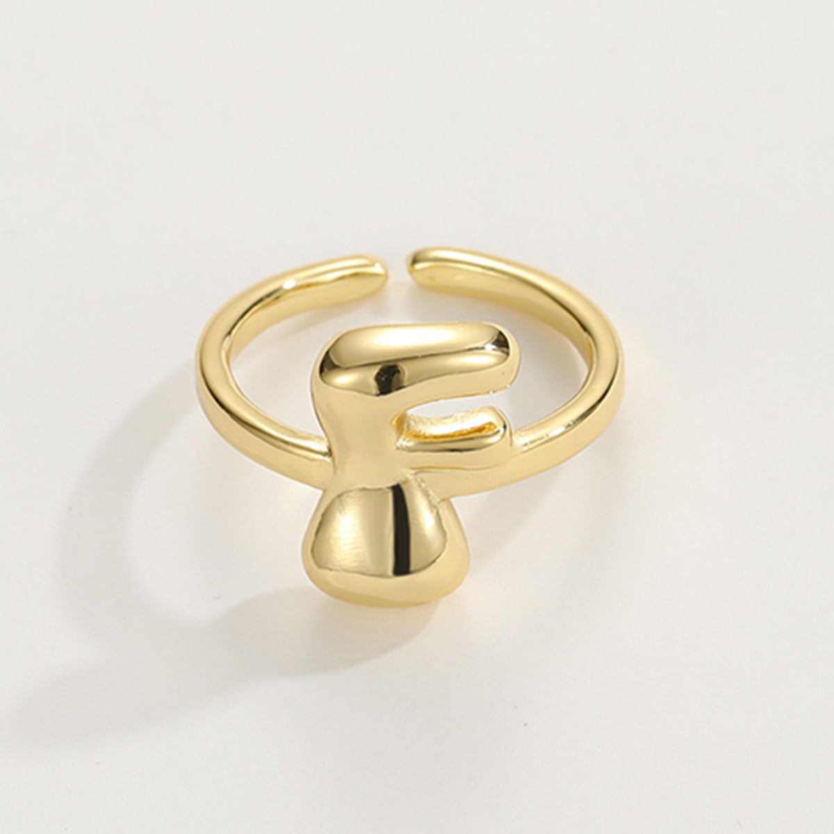 Adjustable English Letter Ring With Adjustable Opening Vera Lux