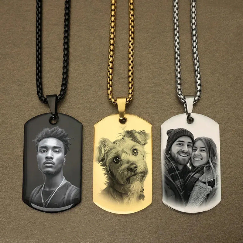 Customized Alloy Necklace With Lettering And Photo Exchange Vera Lux