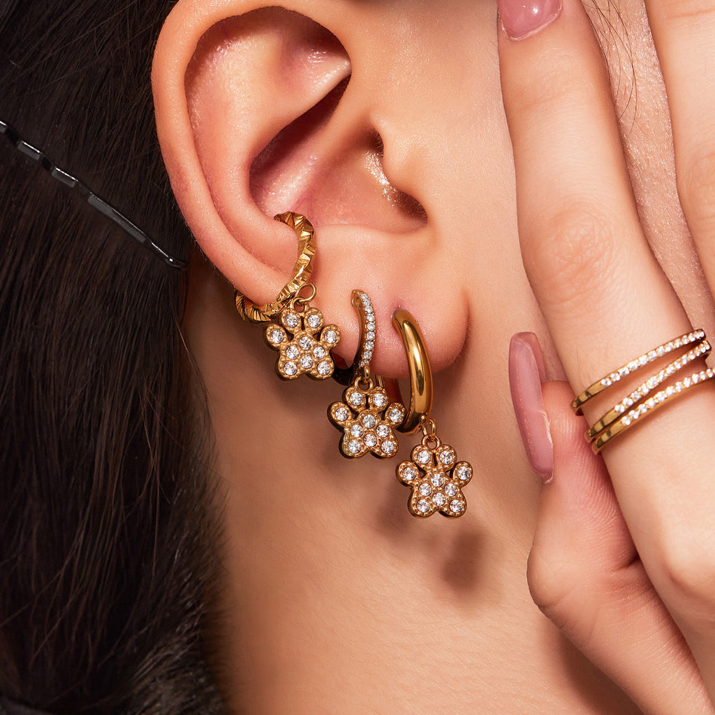 Exquisite And Dainty Bear-claw Pendant Earrings Vera Lux