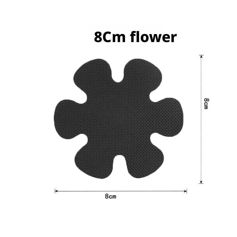 Anti-slip sticker-Snowflake-Black-8 * 8cm-with black scraper-PEVA-12 pieces Vera Lux
