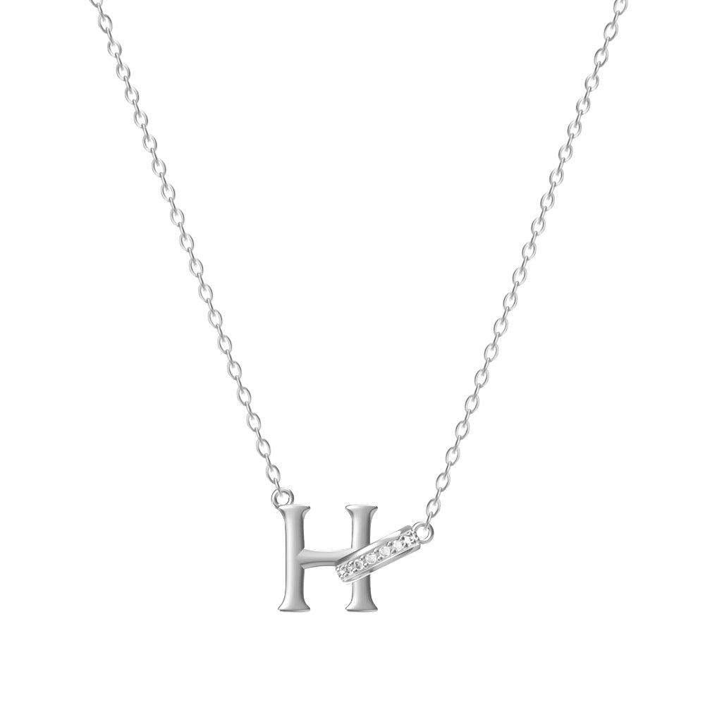 26-Letter Diamond-Embedded Unique Design Necklace For Women Vera Lux