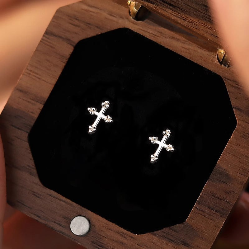Cross Stud Elegant Petite Ear Cuff All-Match Korean Minimalist Earring Accessories Vera Lux