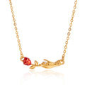 18K gold rose flower clavicle necklace Vera Lux