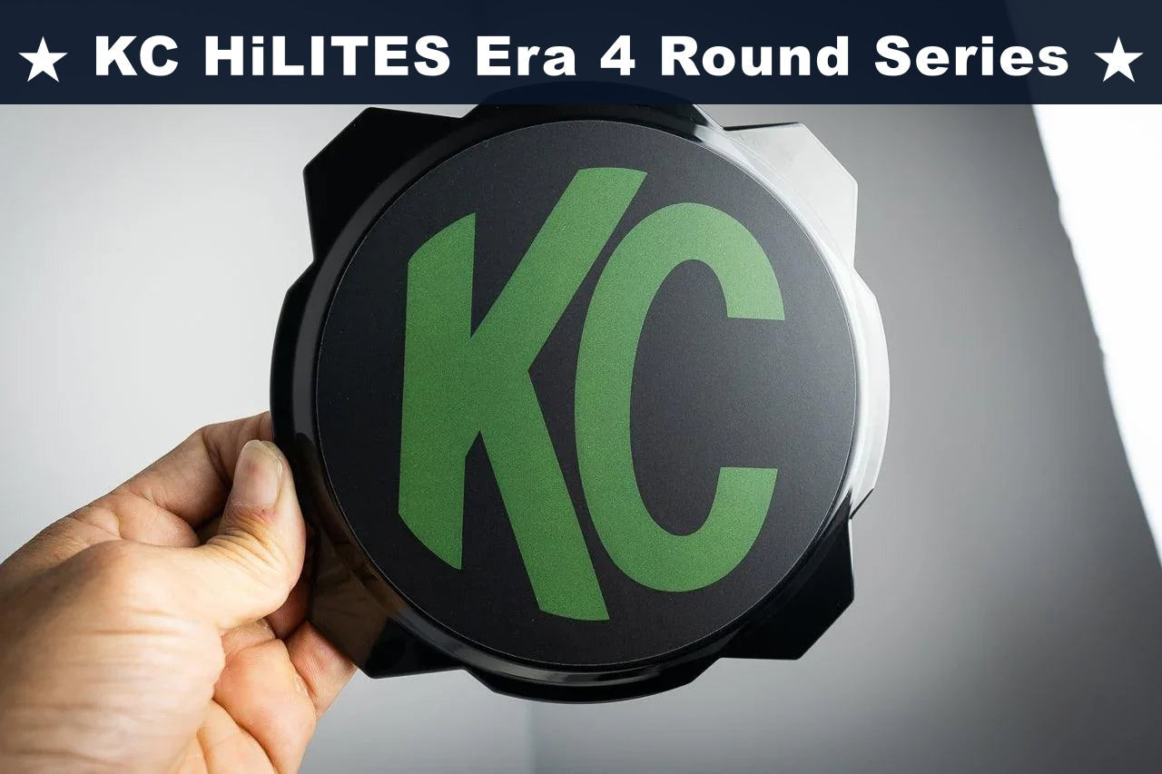 KC HiLITES Era 4 ROUND Series Light Cover Overlays - Universal StickerFab
