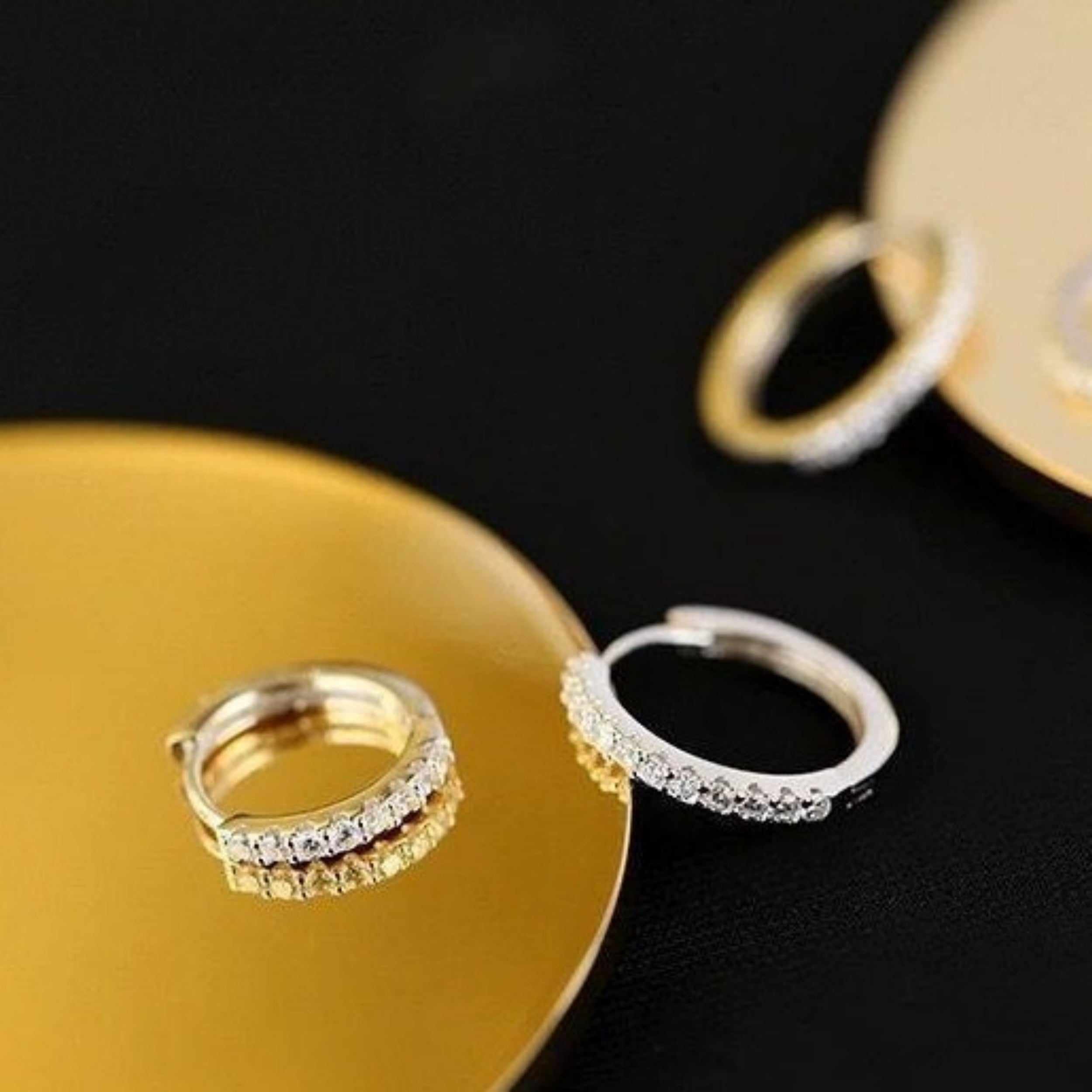 925 Sterling Silver Diamond-Studded Trendy Earrings Simple And Stylish For Students Vera Lux