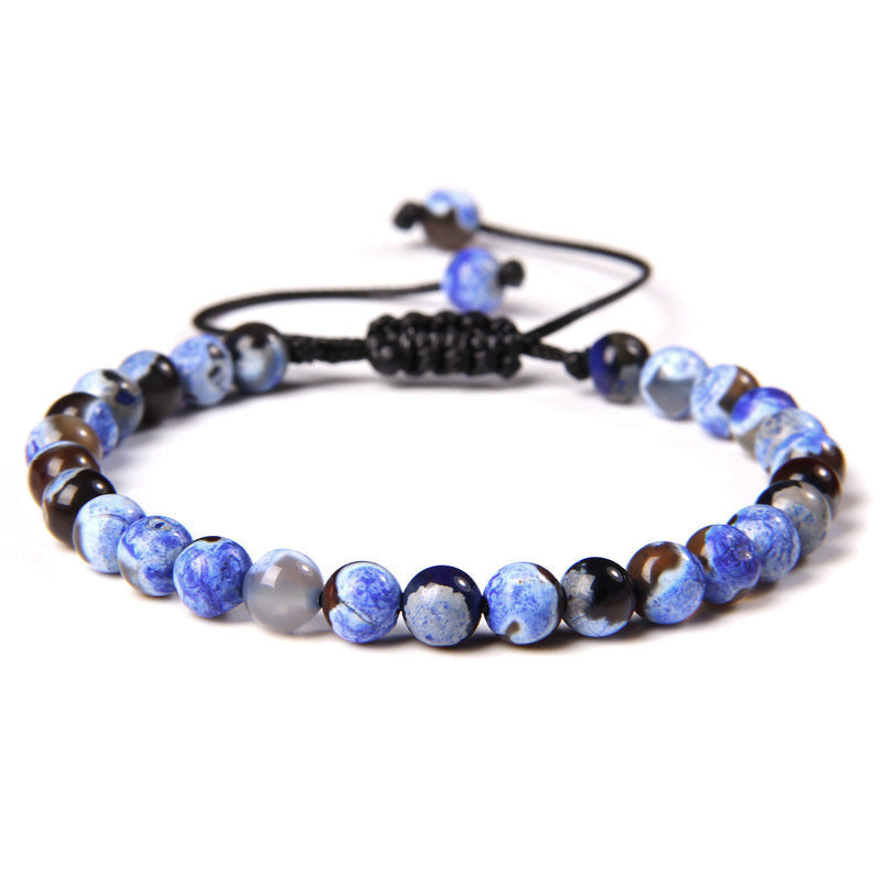 6mm Natural Stone Beads Womens Bracelet Yoga Energy Sports Vera Lux