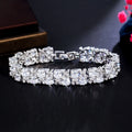 Zircon micro-inlaid gemstone and sparkling diamond-plated bracelet Vera Lux