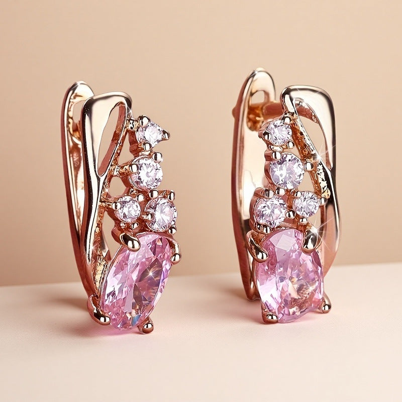 European And American Zircon Elegant Earrings Vera Lux