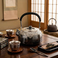 925 Sterling Silver Hand-Hammered Silver Teapot with Intricate Filigree Engraving and Wrapped Handle - Handicraft Vera Lux