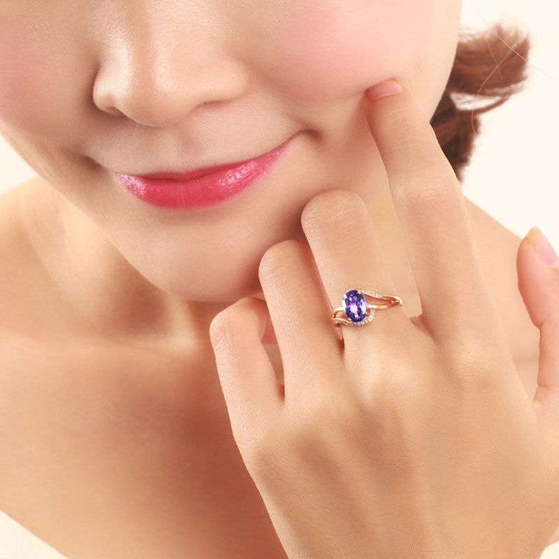 High-end Sophisticated 18K Rose-gold Plated Ring For Women Vera Lux