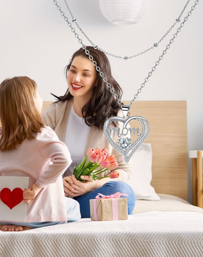 High-End Heart-Shaped Double-Layer Necklace For Layering Vera Lux