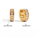 Luxurious and sophisticated 18K gold earrings inlaid with rhinestones. Vera Lux
