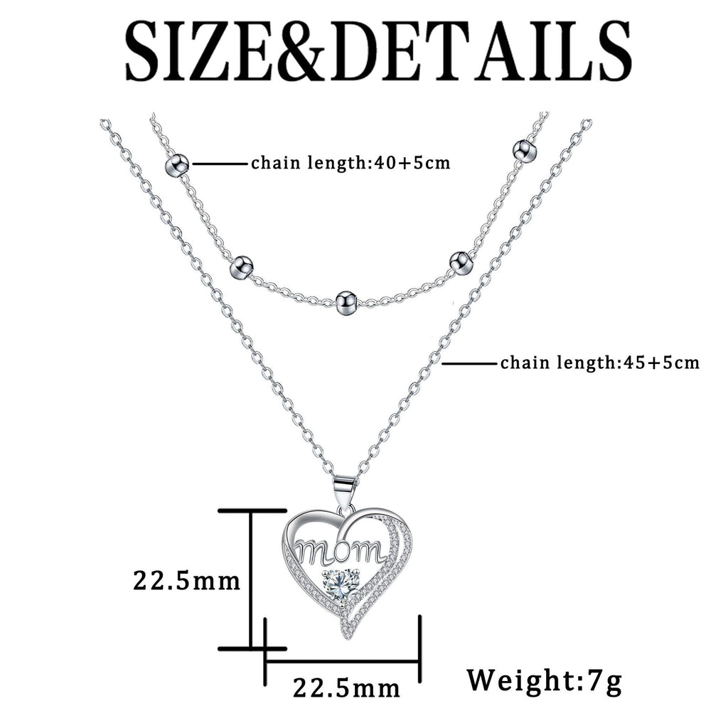 High-End Heart-Shaped Double-Layer Necklace For Layering Vera Lux