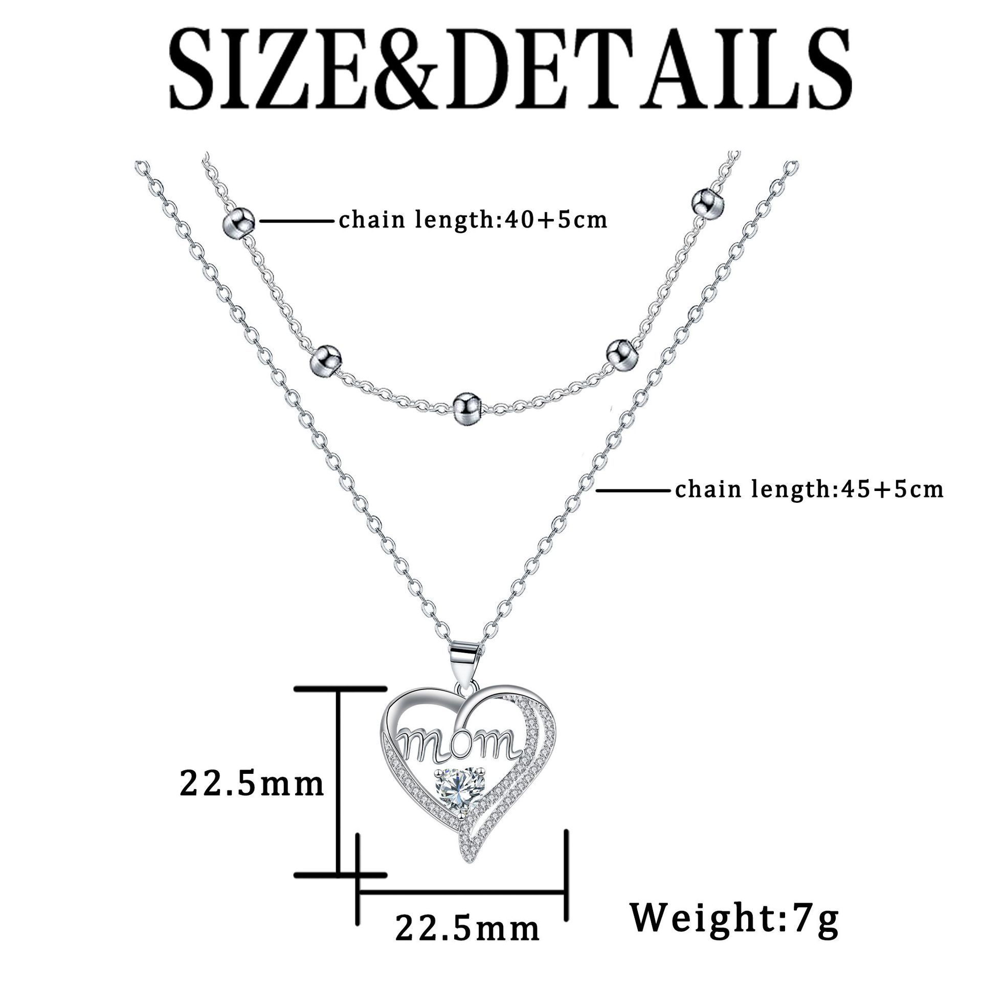 High-End Heart-Shaped Double-Layer Necklace For Layering Vera Lux
