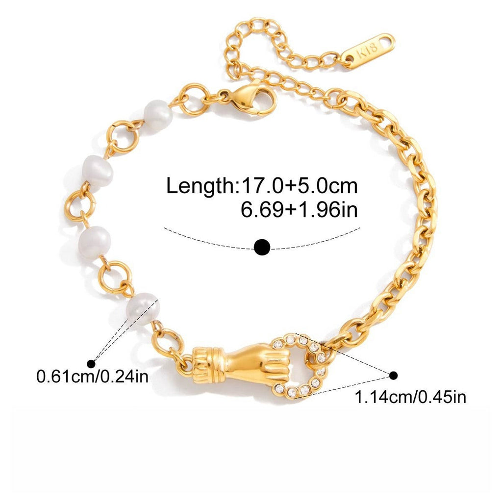 18K gold-plated, lightweight, and luxurious titanium steel bracelet. Vera Lux