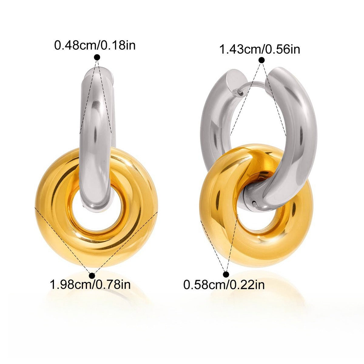 18K gold lightweight luxury hoop earrings Vera Lux