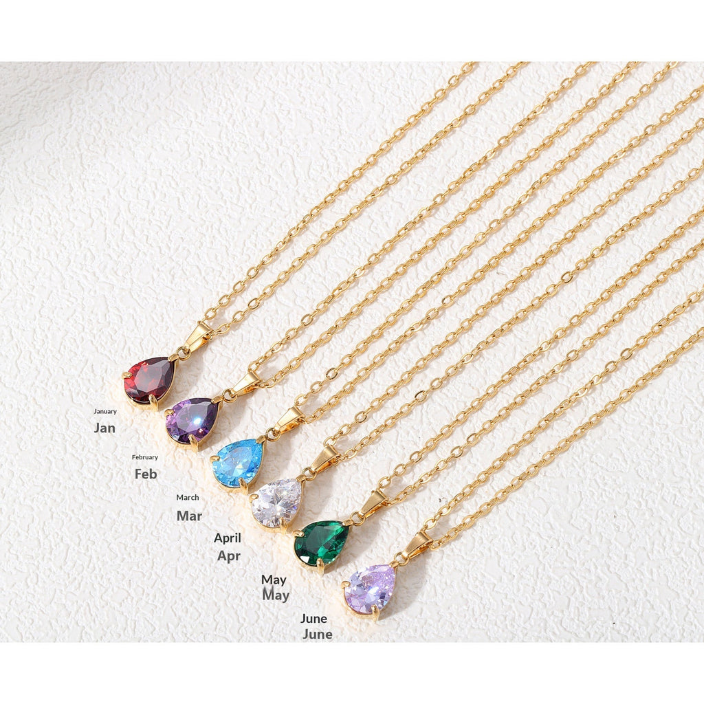 3A Water Drop Zircon Small Pendant Solitaire Pear-Shaped Zircon Womens Clavicle Chain Vera Lux