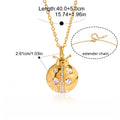 18k gold ladybug titanium steel necklace and earrings Vera Lux