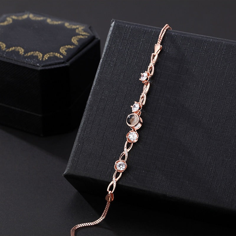 Customized Infinity Symbol Photo Projection Bracelet Vera Lux