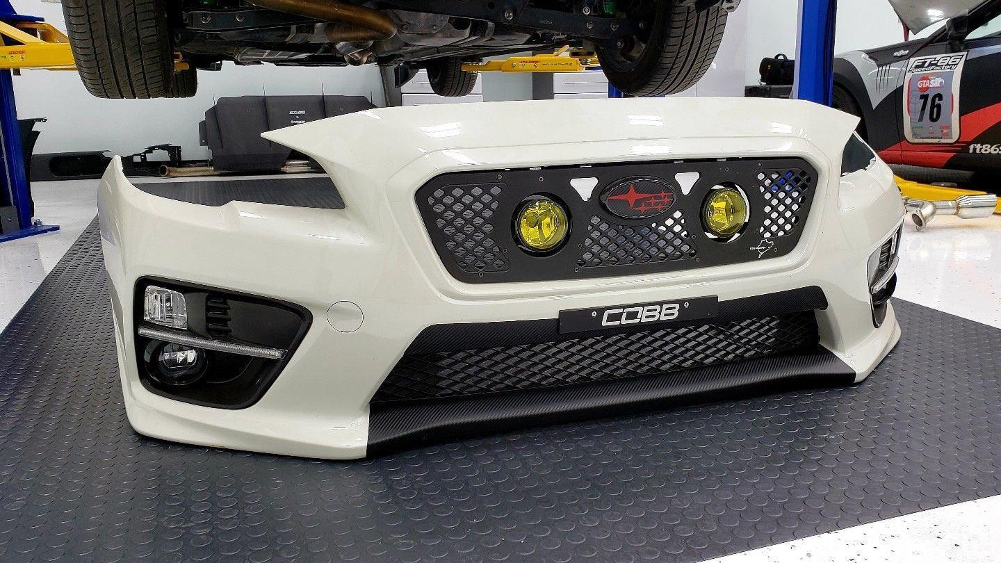 2018 Style Bumper Overlay Upper AND Lower (Carbon Vinyl, Gloss Black, or Matte Black) - 2015-2017 WRX / STI StickerFab