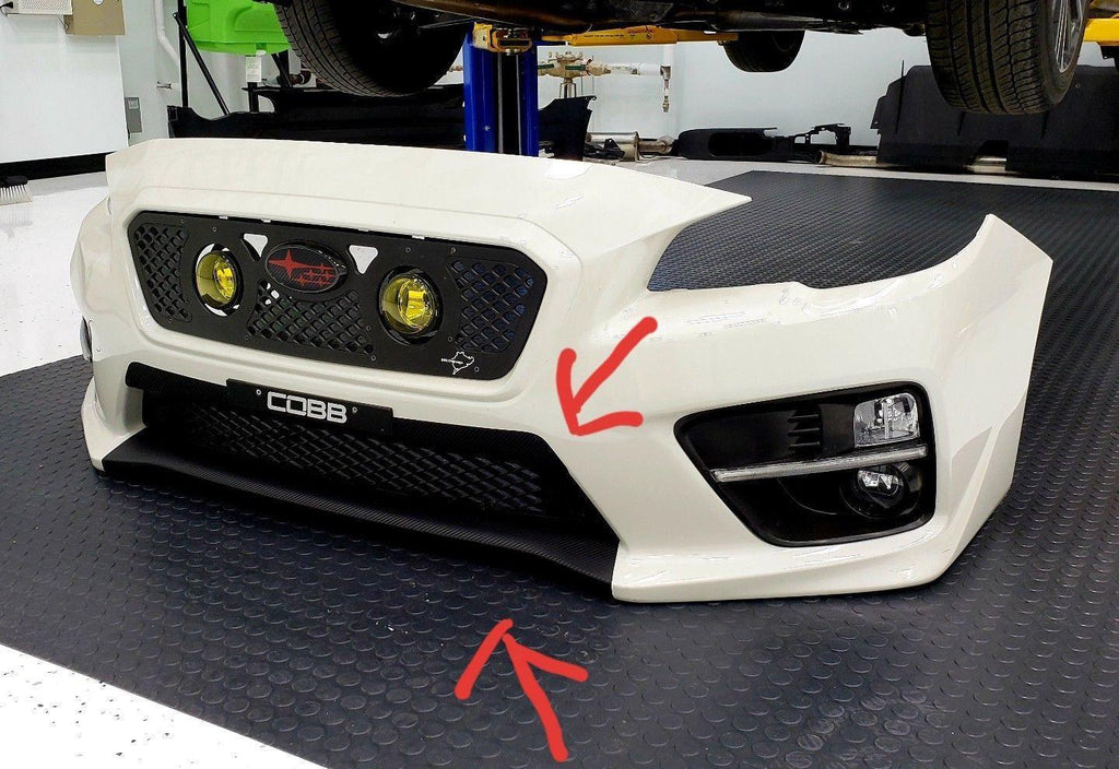 2018 Style Bumper Overlay Upper AND Lower (Carbon Vinyl, Gloss Black, or Matte Black) - 2015-2017 WRX / STI StickerFab